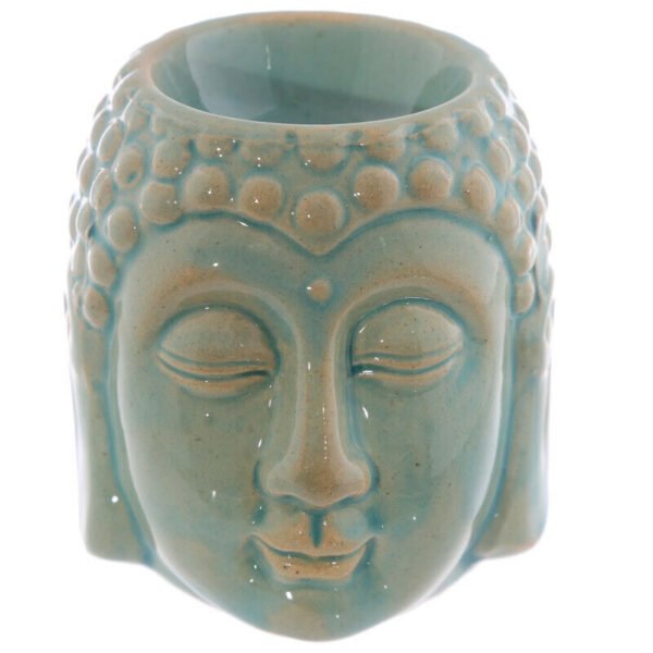 Home Fragrance~Ceramic Crackled Glaze Buddha Head Oil Wax Melt Burner Decoration Fragrance Home