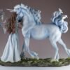 Fairy Collection~Blue Fairy With Unicorn Figurine 12" Long Highly Detailed Polystone New In Box