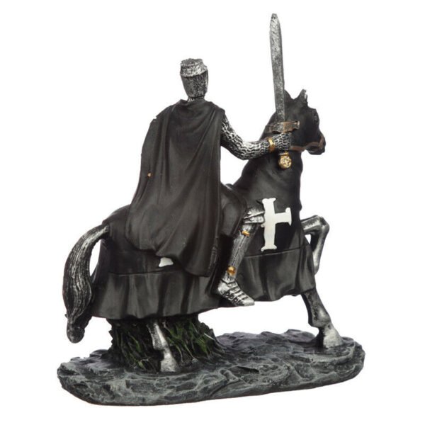 Home Decor~Collectable Dark Knight on Horseback Figurine Medieval Fantasy Ornament x 1
