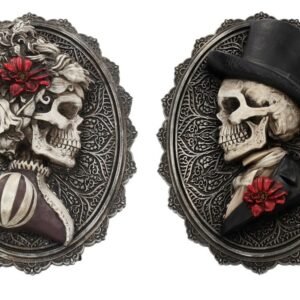 Magicun Giftware~Mr&mrs Totenkopf Skelett Gothic Hochzeit Portrait Rahmen Hänge Oder Stehend Gift