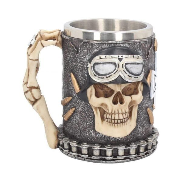 Magicun Giftware~Iron Cross Skull Tankard 14cm Skull Tankard