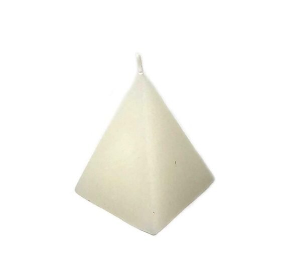 Magic Candle~White Unscented Pyramid Ritual Spell Candle Wicca Pagan Hoodoo 3"
