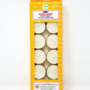 Home Fragrances ~Satya Sandalwood Scented T-Lite Candles (12/box) - NEW