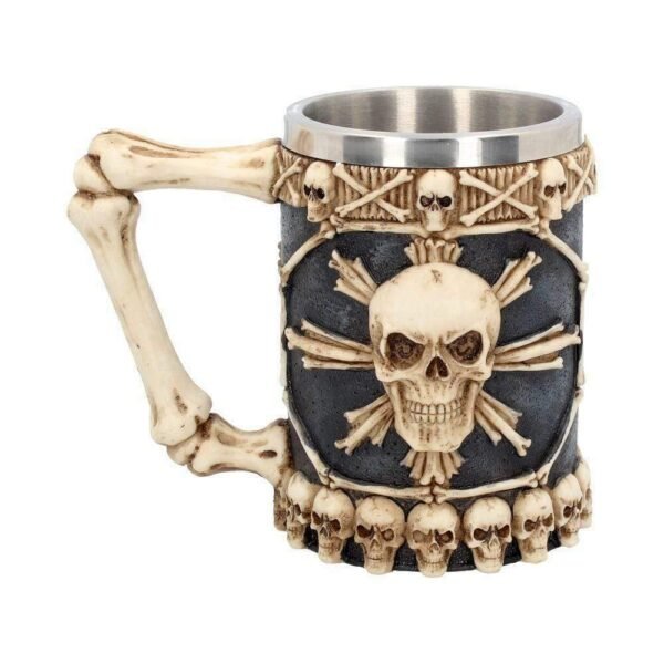 Magicun Giftware~Large Tankard Of Skulls 16cm Skull Tankard