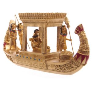 Home Decor~Decorative Gold Egyptian Canopy Boat Figurine Art Sculpture Ornament Decor