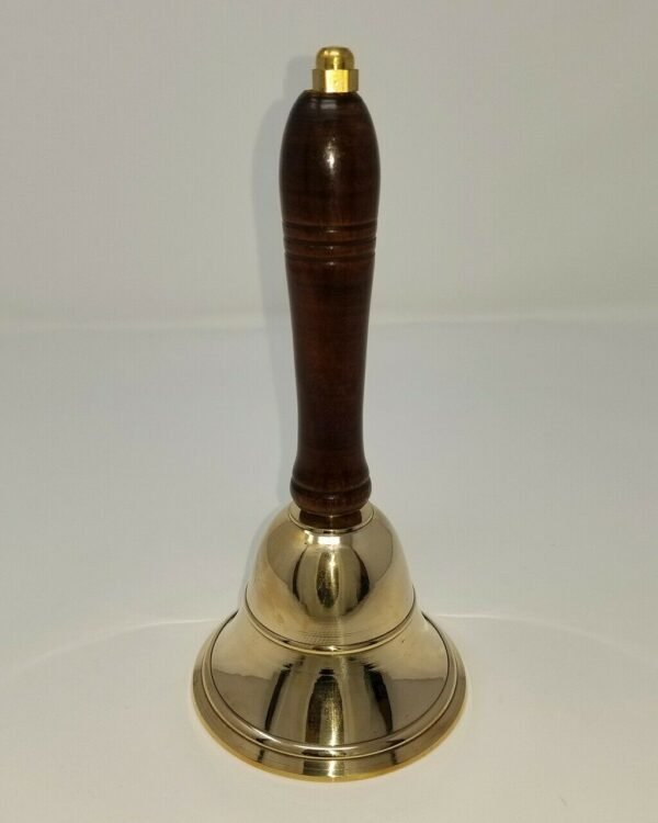 Wicca & Paganism~NEW Brass Bell with Wooden Handle (8'' Tall) pagan Witchcraft Altar Supply