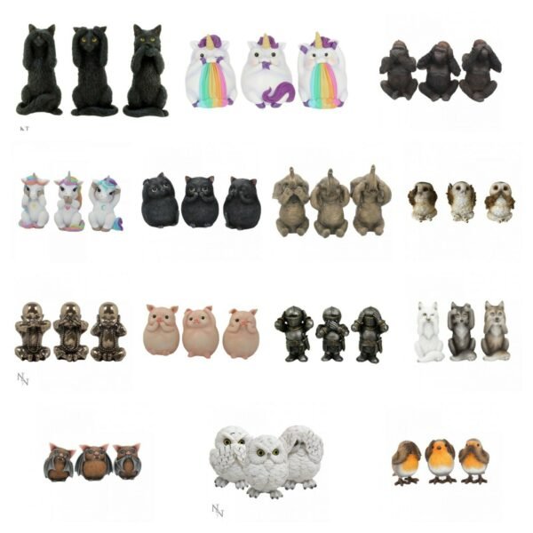 Magicun Giftware~Three Wise Monkeys Figurines Animals Decor See Hear Speak No Evil Ornament Gift