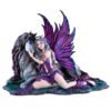 Fairy Collection~Purple Fairy With Gray Unicorn Fantasy Figurine Statue 15" Long Resin New