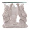 Home Fragrance~Decorative White Chinese Buddha Oil Burner with Glass Dish