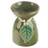 Home Fragrance~Ceramic Oil Wax Melt Burner - Tropical Leaf Design Decoration