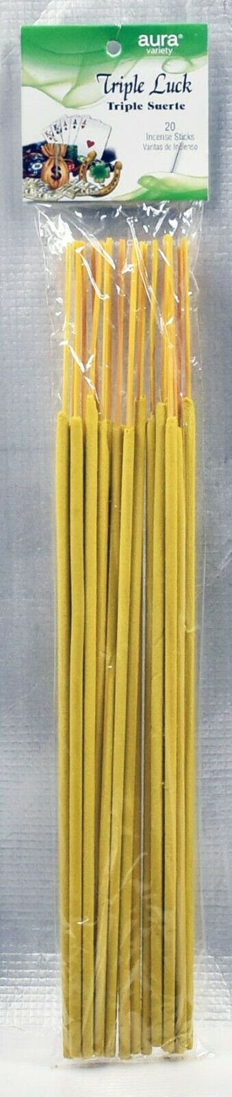 【Incense】TRIPLE LUCK TRIPLE SUERTE - AURA VARIETY INCENSE STICKS (20 pk.)