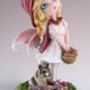 Fairy Collection~Fairy Tale Little Red Riding Hood Fairy Figurine With Wolf 5.75"H Resin New!
