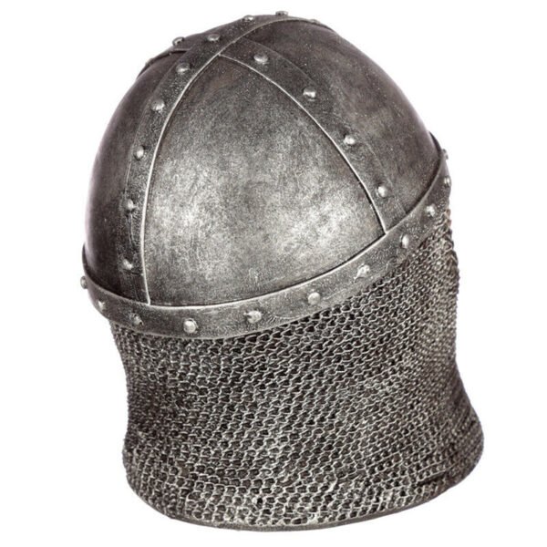 Home Decor~Gothic Chain Mail Helmet Skull Ornament