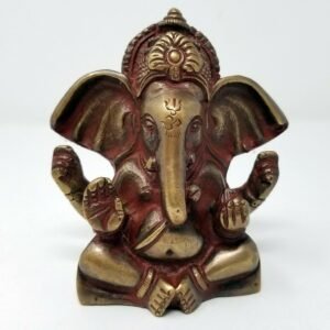 Hinduism Statues & Figures~Brass Metal Antique Brass Ganesh Antique finish 3.5"H