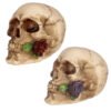 Home Decor~Gothic Skulls and Roses Ornament