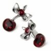 Alchemy Gothic Pewter - BLACK CHERRY - Stud Earrings