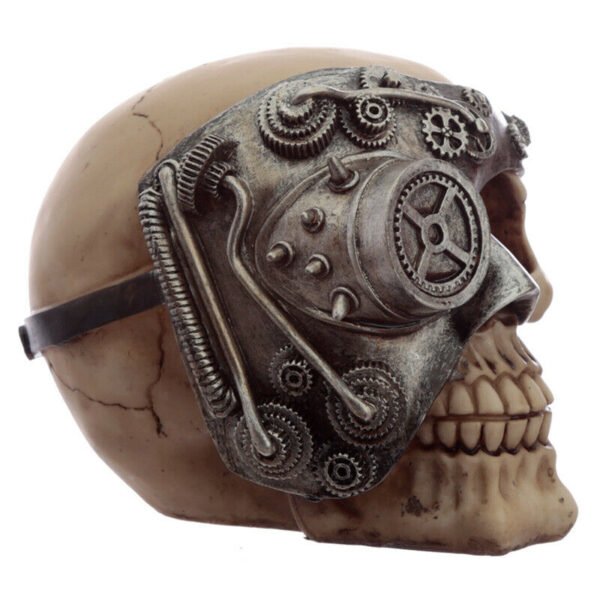 Home Decor~Steam Punk SKULL Ornament Fantasy Figurine Sculpture Gothic Cogs Pagan Wiccan