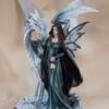 Fairy Collection~Large Dark Fairy With White Dragon Figurine Statue 17.75" High Resin New In Box!