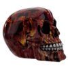 Home Decor~Fantasy Marble Flame Effect Skull Head Ornament Skeleton Fantasy Gothic Figurine