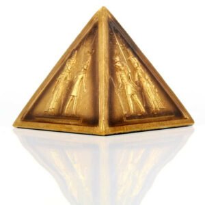 Home Decor~NEW Hieroglyphic Decorated Pyramid Egyptian Style Ornament 8 cm High Egypt