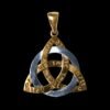 Magicun Talisman~Magicun ~Amulet Celtic Triquetra Trinity Force Power Ancient Sterling silver and gold