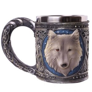 Home Decor~Gothic Famtasy WOLF TANKARD Decorative Collectable Medieval Ornament STEIN Mug