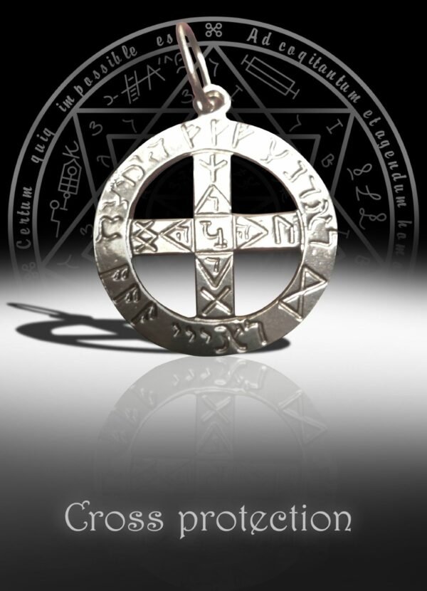 Magicun Talisman~Unique Sterling Silver Cross Talisman of Protection