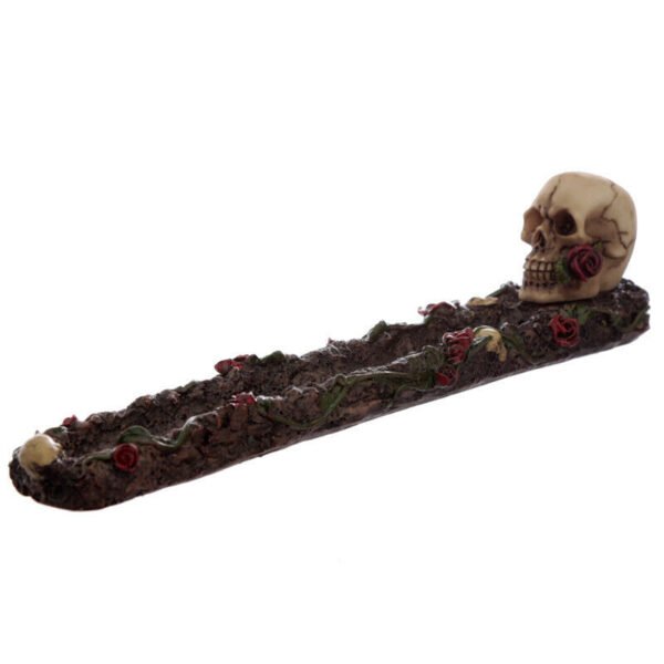 Home Fragrance~Fantasy Skulls and Roses Incense Burner Ashcatcher Resin Ornament