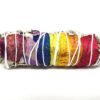 Palo Santo & Sage~7 Chakra Sage (White Sage with 7 Color Rose Petals) 3-4" Smudge Stick. (6 PACK)