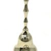 Witchcraft~Silver Tone Brass Altar Bell Pentacle Pentagram 5" Wicca