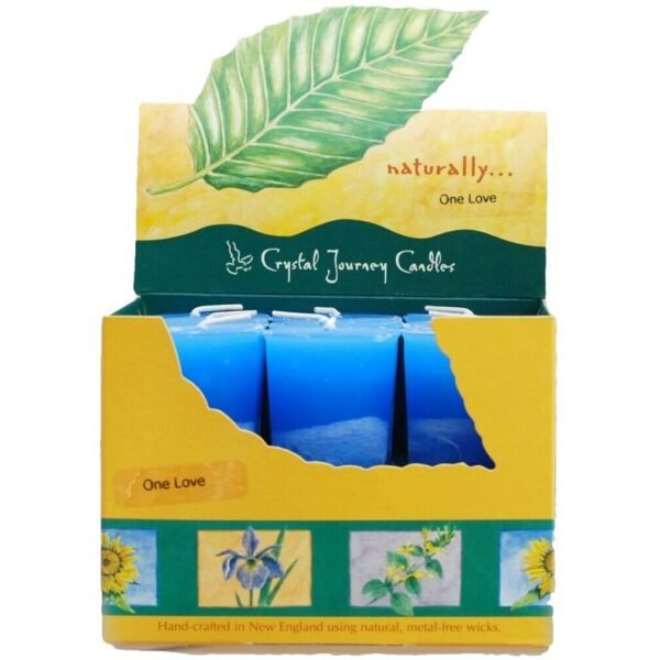 Magic Candle~SET OF 6 "One Love" Handmade Essential Oil Blend Reiki Healing 2" Votive Candles