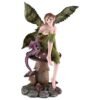 Fairy Collection~Green Fairy With Dragon and Crystal Ball On Mushroom Figurine 8.75" High Statue