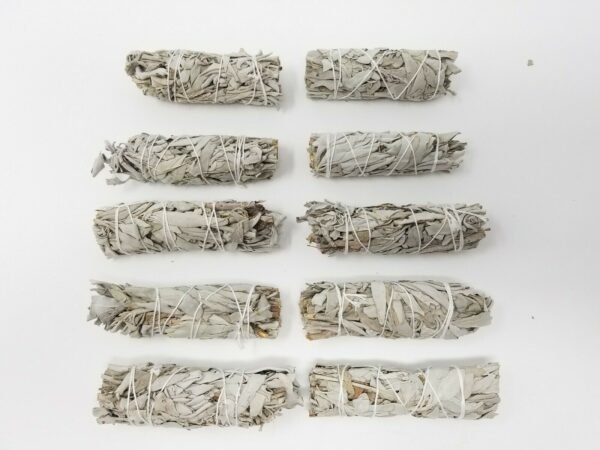 Palo Santo & Sage~10X White Sage Smudge Sticks / Wands 4 - 5 " Negativity Removal