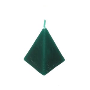 Magic Candle~Green Unscented Pyramid Ritual Spell Candle Wicca Hoodoo 3" Vela Verde pirámide