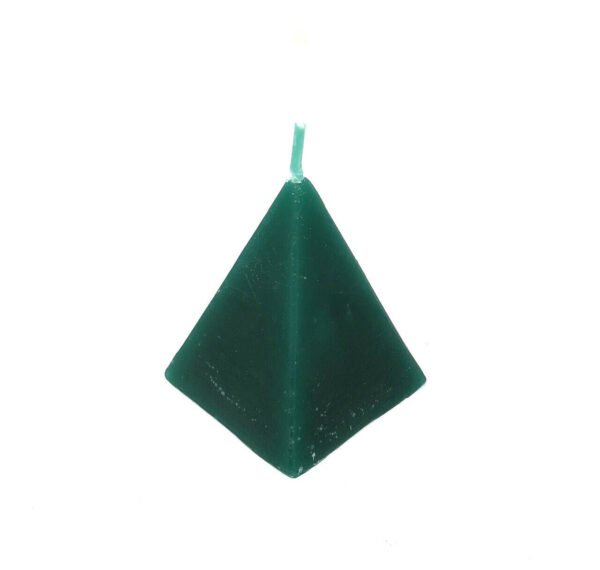 Magic Candle~Green Unscented Pyramid Ritual Spell Candle Wicca Hoodoo 3" Vela Verde pirámide