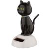 Home Decor~Lucky Black Cat Novelty Solar Powered Dashboard Flip Flap Pal