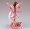 Fairy Collection~Mini Pink Fairy Standing With Moon Figurine 4" High Sparkly Glitter Resin New!