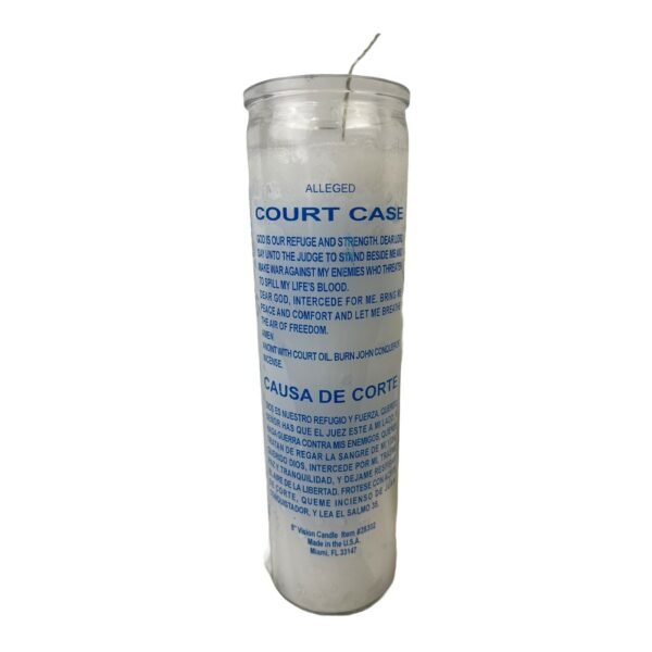 Magic Candle~Court Case White 7 Day Candle Cause De Corte Ritual Spell