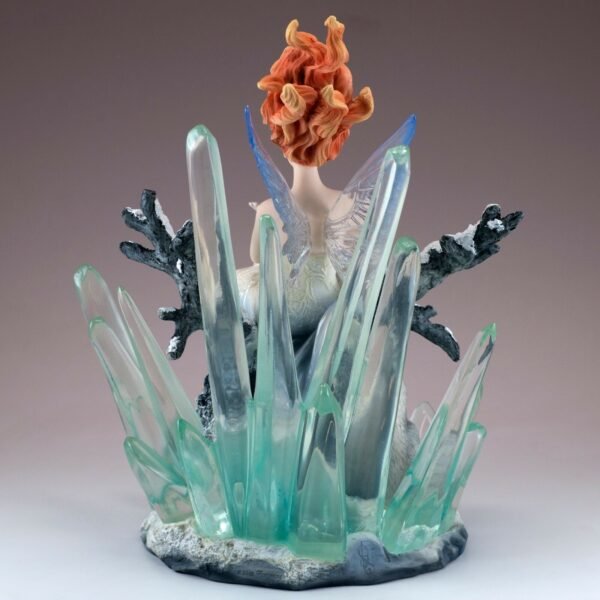 Fairy Collection~Crystal Fairy With Wolf Figurine Statue 9.5" High New In Box!