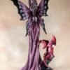 Fairy Collection~Amethyst Fairy With Dragon Holding Crystal Ball Figurine Statue 16.5" High New!