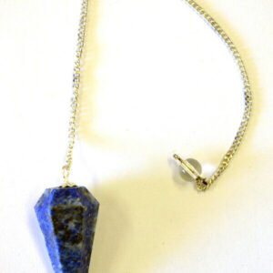 s-l1600_9899cafe-99c2-4539-8215-fcbf66c574a7 Magicun Stone~Natural Lapis Pendulum 1.5"L with Chain, Faceted (Natural Crystal Stone)