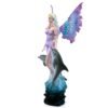 Fairy Collection~Fairy In Water With Splashing Dolphins Figurine 16"H Resin Statue New!