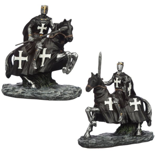 Home Decor~Collectable Dark Knight on Horseback Figurine Medieval Fantasy Ornament x 1