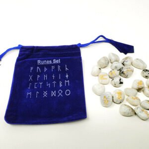 Runes & Stones~Rainbow Moon Set Healing 25 pc with Velvet Bag