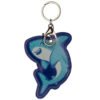 Collectable design~New Fun Blue Shark Leatherette Keyring key chain Split Ring