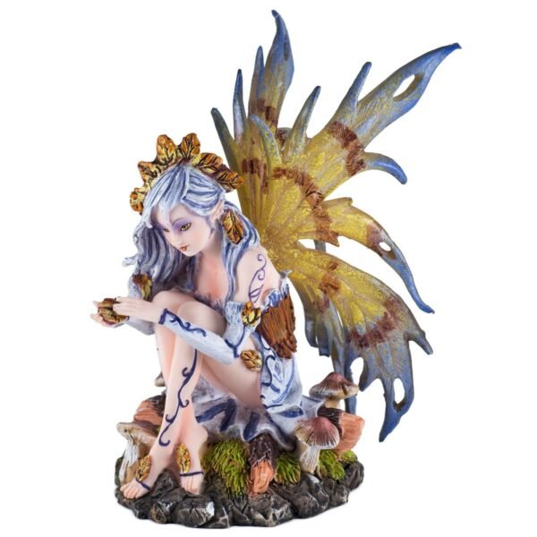 Fairy Collection~Leaf Fairy With Mushrooms Figurine 6"H Highly Detailed Resin New In Box!