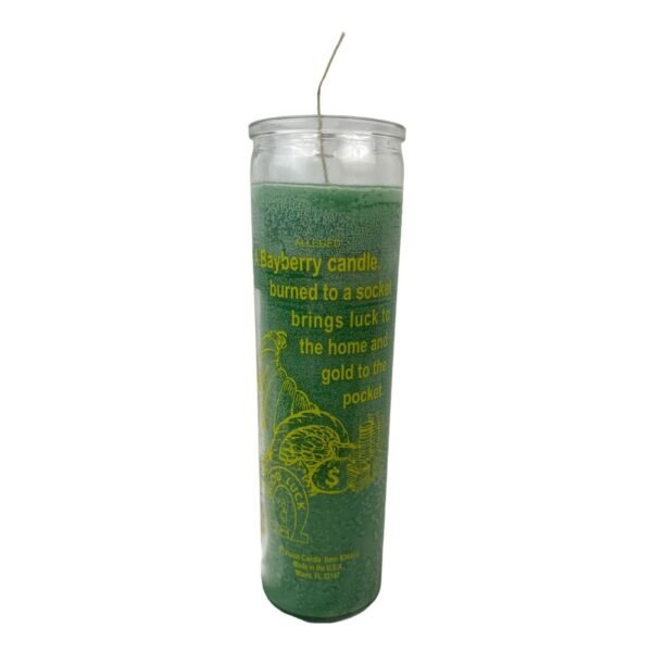 Magic Candle~Bayberry Green 7 Day Unscented Candle Ritual Spell Pagan Magick Good Luck