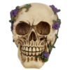 Home Decor~Gothic Skull Decoration with Purple Roses