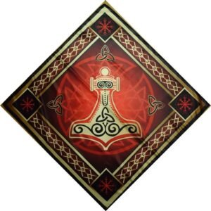 MagicunTarot Cloth~Ceremonial Altar Cloth Wrath of Thor Rune, Kelt