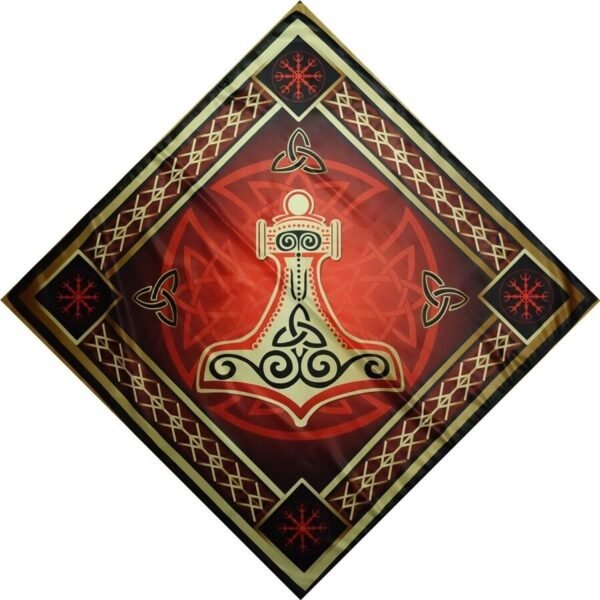 MagicunTarot Cloth~Ceremonial Altar Cloth Wrath of Thor Rune, Kelt